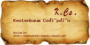 Kestenbaum Csépán névjegykártya